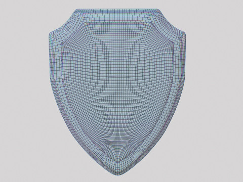 Polished Wood Plaque Shield VR - AR - low-poly Model 3D