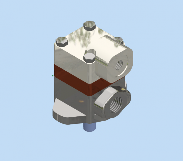 Vane Pump 3D Model .c4d .max .obj .3ds .fbx .stl .blend 