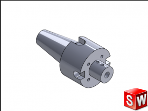 BT-40 TOOL HOLDER WITH FACE MILL CUTTER 3D Model