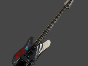 Cyberpunk bass-guitar 3D-Modell