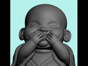 3 WISE BUDDHA MONK SET MONK I DONT SEE MONK I DONT SPEAK MONK I DONT HEAR Model Cetak 3D