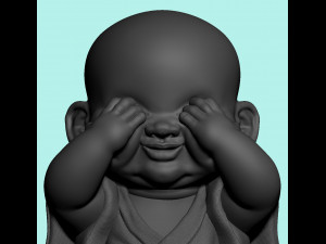 3 WISE BUDDHA MONK SET MONK I DONT SEE MONK I DONT SPEAK MONK I DONT HEAR Model Cetak 3D