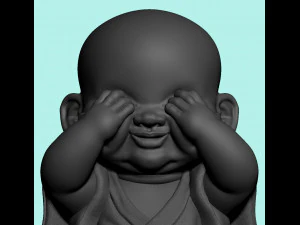 3 WISE BUDDHA MONK SET MONK I DONT SEE MONK I DONT SPEAK MONK I DONT HEAR 3D Print Model