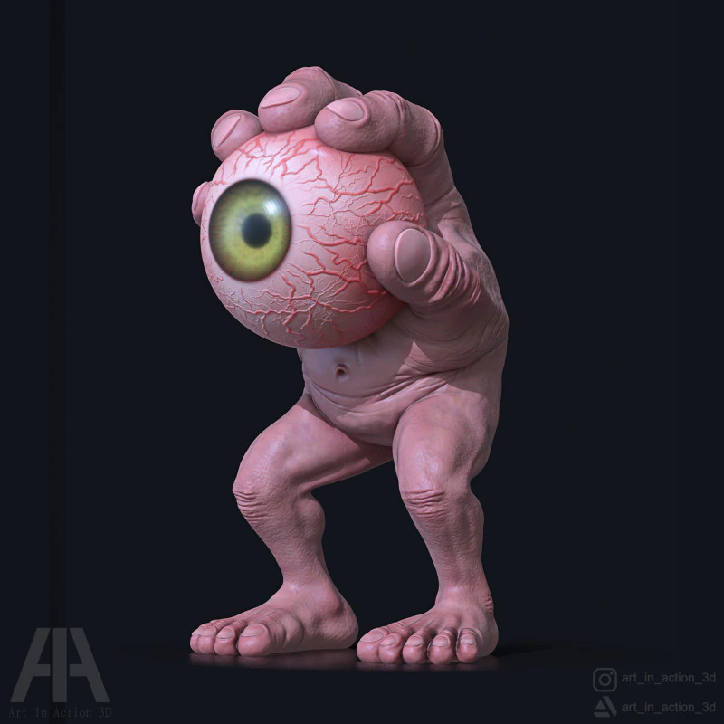 MR EYE 3D Print Model .c4d .max .obj .3ds .fbx .stl .blend 