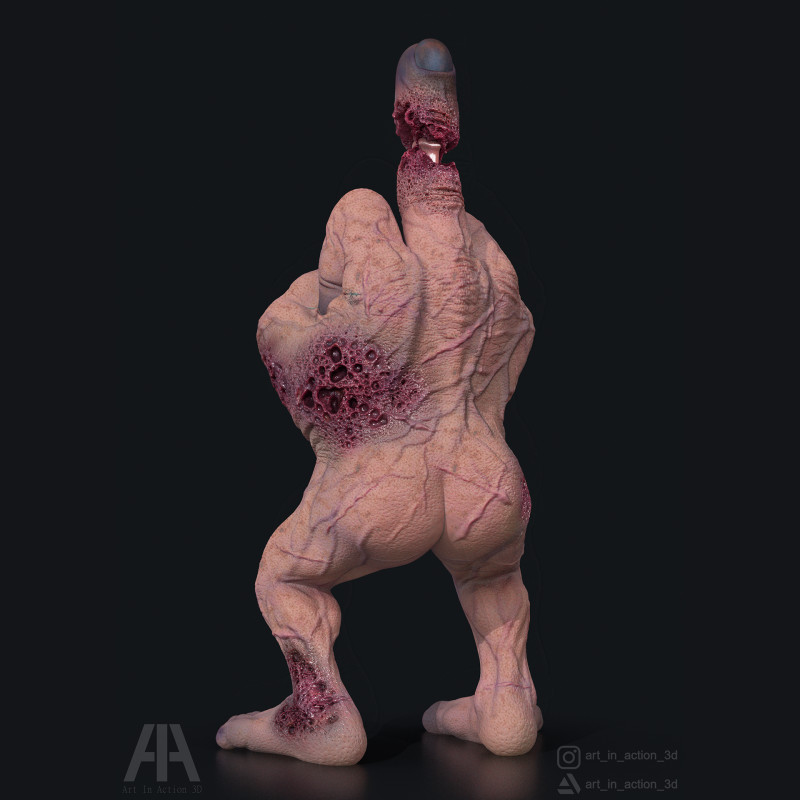 STL Monster Finger Fuckyou Halloween 3D 打印模型 .c4d .max .obj .3ds .fbx .stl .blend 