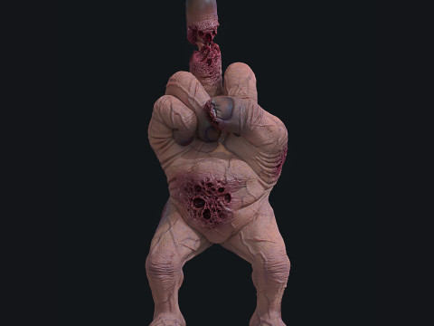 STL Monster Finger Fuckyou Halloween 3D 打印模型