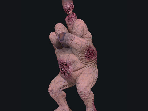 STL Monster Finger Fuckyou Halloween 3D 打印模型