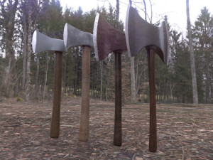Axe Bundle 4 Types 2K Modelo 3D