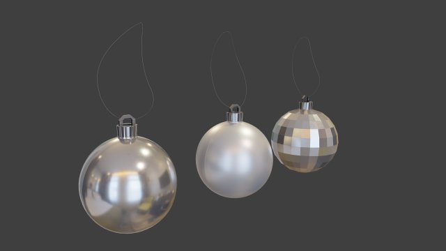 Christmas balls 3D Модель .c4d .max .obj .3ds .fbx .stl .blend 