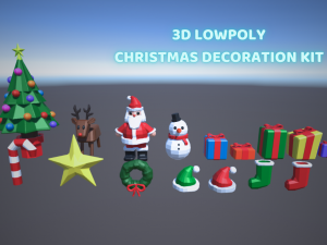 Low Poly Christmas Decoration 3Dモデル
