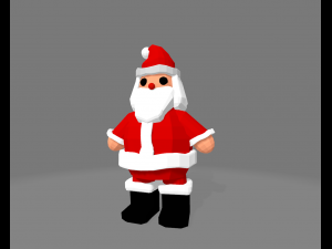 Low Poly Christmas Decoration 3D Model