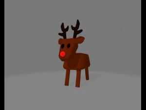 Low Poly Christmas Decoration 3D Model