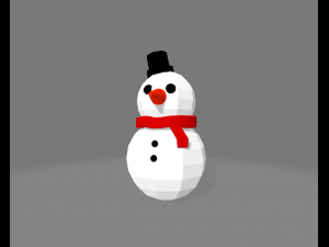 Low Poly Christmas Decoration 3D Model