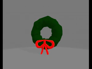 Low Poly Christmas Decoration 3D Model