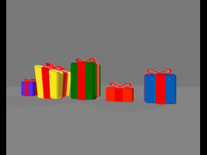 Low Poly Christmas Decoration 3D Model