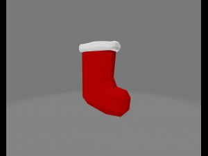 Low Poly Christmas Decoration 3D Model