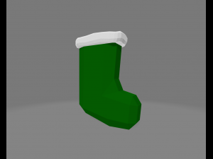 Low Poly Christmas Decoration 3D Model