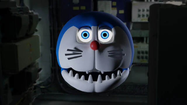Doraemon Animatronic Head 3D Model .c4d .max .obj .3ds .fbx .stl .blend