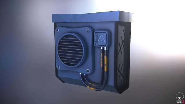 Air Conditionin - Game Ready - Low Poly PBR 3D मॉडल .c4d .max .obj .3ds .fbx .stl .blend 