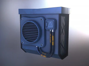 Ar Condicionado - Jogo Pronto - Low Poly PBR Modelo 3D