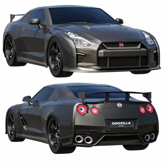 Nissan GTR R35 Godzilla Modelo 3D .c4d .max .obj .3ds .fbx .stl .blend 