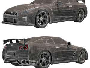 Nissan GTR R35 Godzilla Modelo 3D