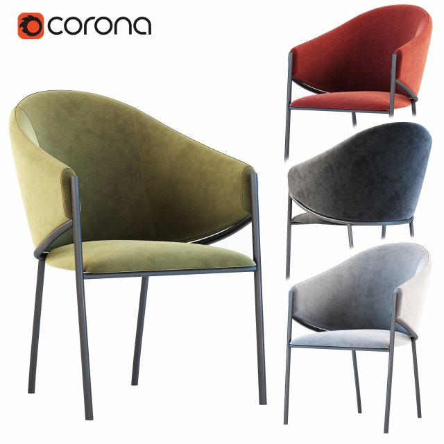 Dill Chair 3D Model .c4d .max .obj .3ds .fbx .stl .blend 