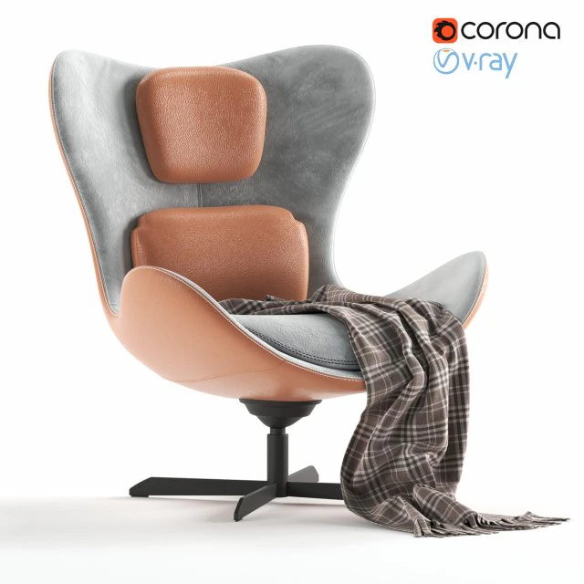 Lazy Armchair by Calligarris 3D Model .c4d .max .obj .3ds .fbx .stl .blend 
