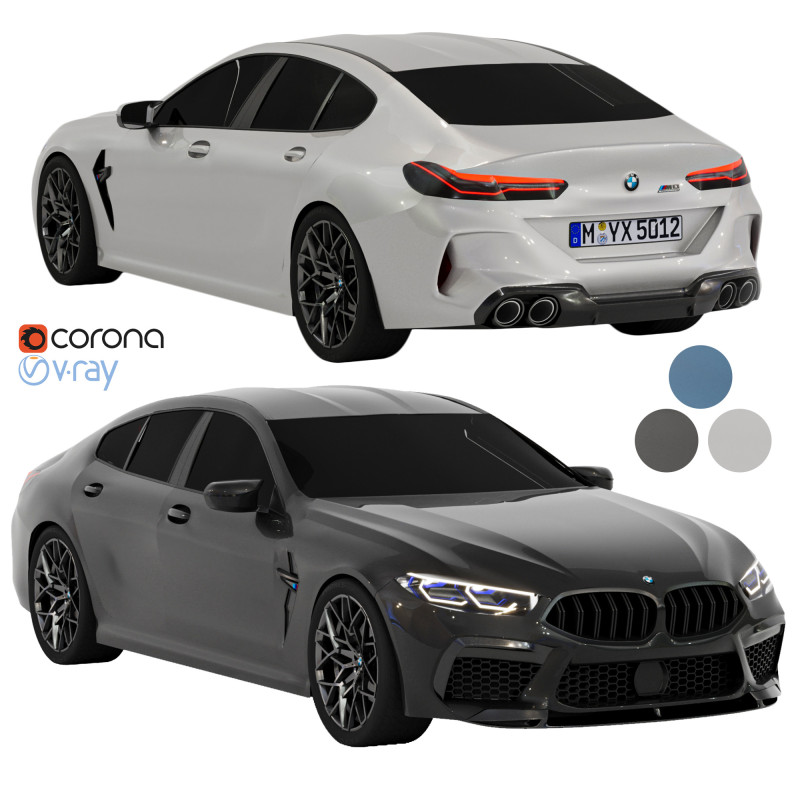 M8 Competition Corona Vray 3D 模型 .c4d .max .obj .3ds .fbx .stl .blend 