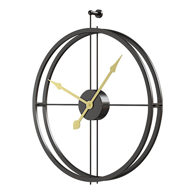 Nordic Style Wall Clock 3D 模型 .c4d .max .obj .3ds .fbx .stl .blend 