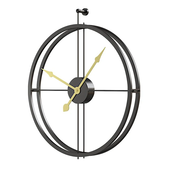 Nordic Style Wall Clock 3D Model .c4d .max .obj .3ds .fbx .stl .blend 