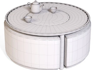 Round Coffee Table 3D Model