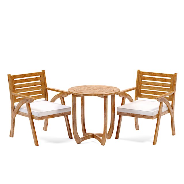 IDZO Outdoor Table Chairs Heavy Duty Wood 3D Model .c4d .max .obj .3ds .fbx .stl .blend 
