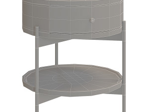 Warren Round Nightstand 3D Modell