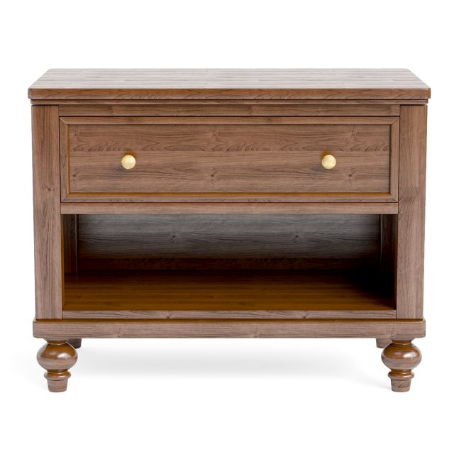 Augusta Wide Nightstand 3D Model .c4d .max .obj .3ds .fbx .stl .blend 