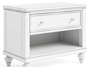 Augusta Wide Nightstand 3D Model