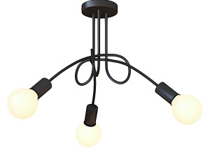 Wrought iron ceiling chandelier 3D Model