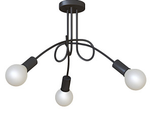 Wrought iron ceiling chandelier 3D Model
