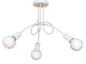Wrought iron ceiling chandelier 3D Model