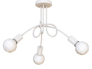 Wrought iron ceiling chandelier 3D Model