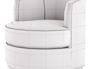 Balboa Upholstered Swivel Armchair 3D मॉडल