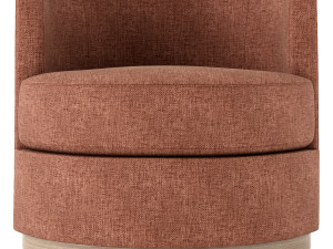 Balboa Upholstered Swivel Armchair Model 3D