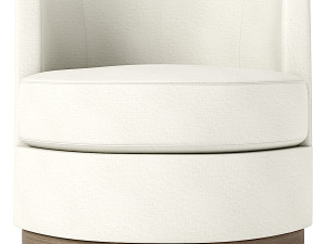 Balboa Upholstered Swivel Armchair Model 3D