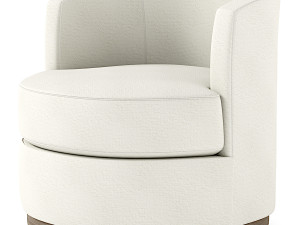 Balboa Upholstered Swivel Armchair Model 3D