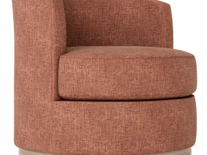 Balboa Upholstered Swivel Armchair 3D Model