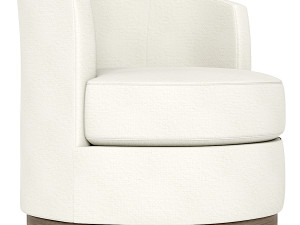Balboa Upholstered Swivel Armchair Model 3D