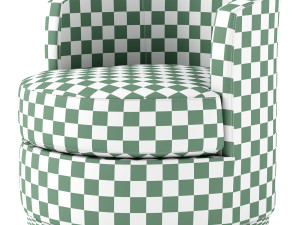 Balboa Upholstered Swivel Armchair Model 3D