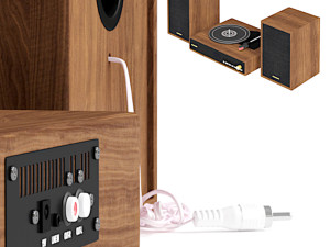 Crosley Alto Turntable Shelf System 3D Модель