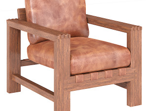 Crosby Leather Armchair Modèle 3D