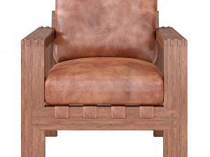 Crosby Leather Armchair 3D Model